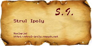 Strul Ipoly névjegykártya